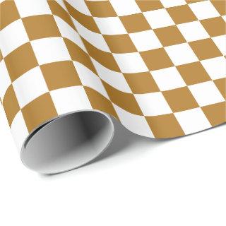 Matte Gold and White Checkered
