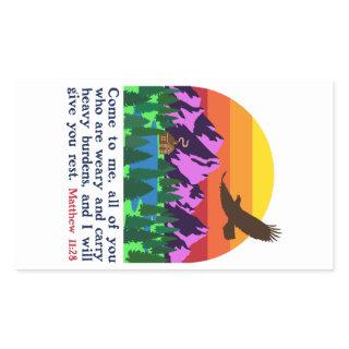 MATTHEW 11:28-COME TO ME ALL WHO ARE WEARY Sticker