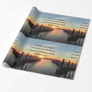 MATTHEW 22:37 SUNRISE SCRIPTURE VERSE DESIGN