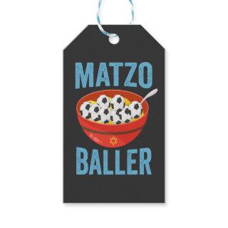 Matzo Baller Funny Soccer Hanukkah Holiday Gift Gift Tags