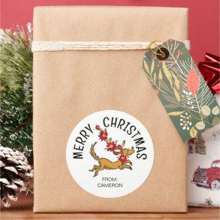 Max Christmas Poinsettia | Christmas Gift Tag