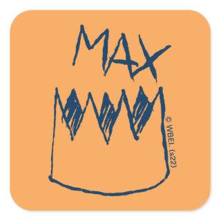 Max & Crown Sketch Square Sticker