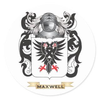 Maxwell Coat of Arms (Family Crest) Classic Round Sticker