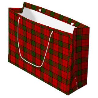 Maxwell tartan red green plaid large gift bag