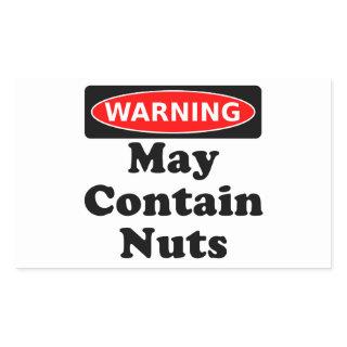 May Contain Nuts Rectangular Sticker