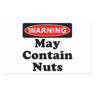 May Contain Nuts Rectangular Sticker