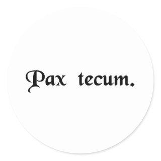 May peace be with you. classic round sticker