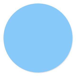 Maya Blue Solid Color Classic Round Sticker