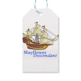 Mayflower Descendant Sailing Ship Gift Tags