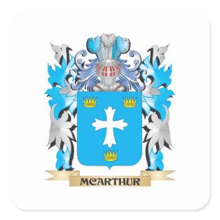 Mcarthur Coat of Arms - Family Crest Square Sticker