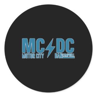 Mcdc Motor City Dan Campbell Football Classic Round Sticker