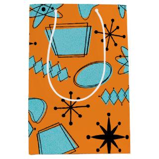MCM Atomic Shapes Turquoise on Orange Medium Gift Bag