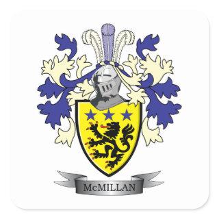 McMillan Family Crest Coat of Arms Square Sticker