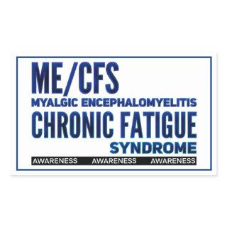 ME/CFS Chronic Fatigue Awareness Blues Rectangular Sticker