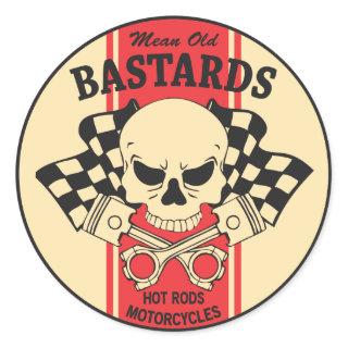 Mean Old Bastards Classic Round Sticker