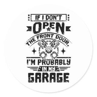 Mechanic Garage Classic Round Sticker