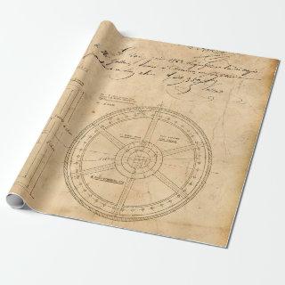 Mechanical Circular Schematics on Tan