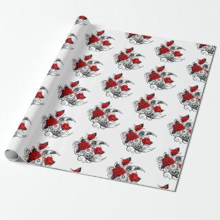 Mechanical Crescent with Red Roses