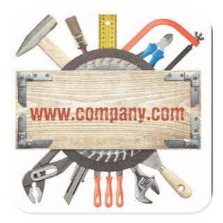 Mechanical Tools Handyman Carpentry Construction Square Sticker