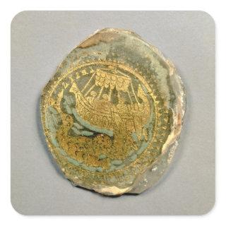 Medallion depicting Jonah and the whale, Roman, 4t Square Sticker