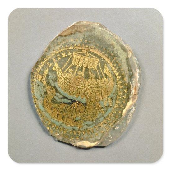 Medallion depicting Jonah and the whale, Roman, 4t Square Sticker
