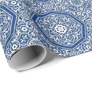 Medallion in Persian Tile Pattern - Blue and White