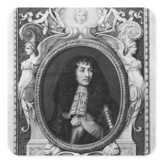 Medallion Portrait of Louis XIV Square Sticker