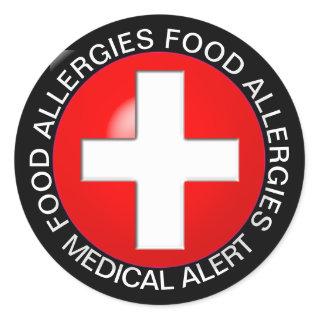 Medical Alert - Red Classic Round Sticker