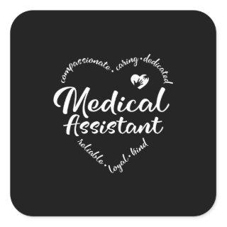 Medical  assistant, MA medical Square Sticker