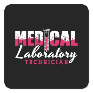 Medical Laboratory Technician Chemist Lab Tech Square Sticker