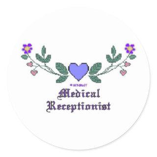 Medical Receptionist CS Classic Round Sticker