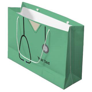 Medical Scrubs Doctor Nurse Lt Green Lg Gift Bag