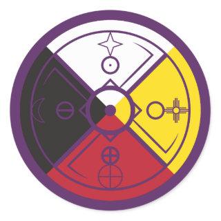 Medicine Wheel : Sacred Hoop Classic Round Sticker