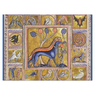 MEDIEVAL BESTIARY,HUNTING DOGS ,FOREST ANIMALS  TISSUE PAPER