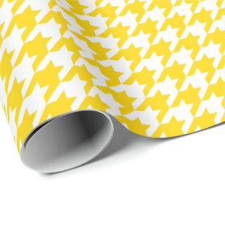 Medium Golden Yellow and White Houndstooth