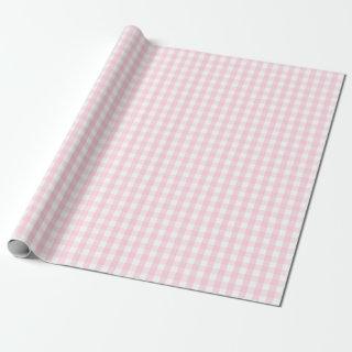 Medium Light Pink and White Gingham