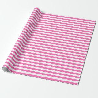 Medium Pink and White Stripes