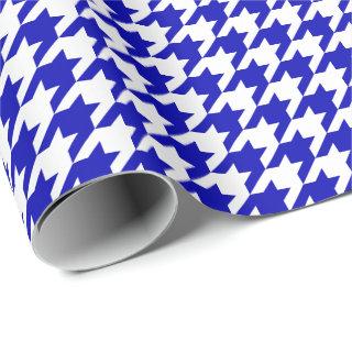 Medium Royal Blue and White Houndstooth