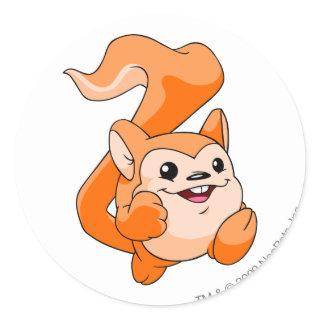 Meerca Orange Classic Round Sticker