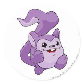 Meerca Purple Classic Round Sticker