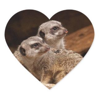 Meerkat Heart Sticker