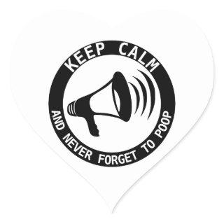Megaphone: Keep Calm And Never Forget Heart Sticker
