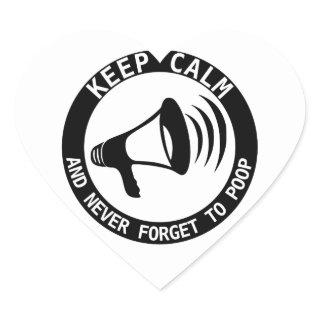 Megaphone: Keep Calm And Never Forget Heart Sticker