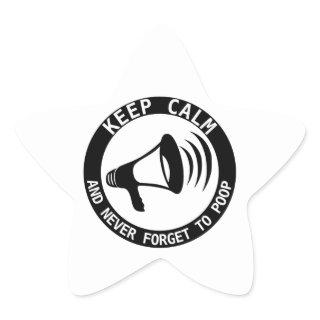 Megaphone: Keep Calm And Never Forget Star Sticker