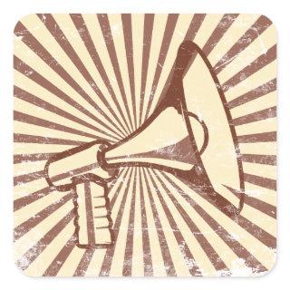 Megaphone Square Sticker