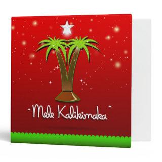 Mele Kalikimaka Palm Tree for Xmas 3 Ring Binder