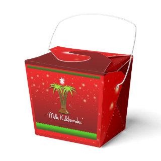 Mele Kalikimaka Palm Tree for Xmas Favor Boxes