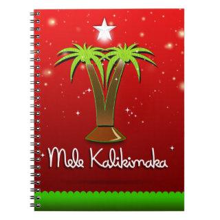 Mele Kalikimaka Palm Tree for Xmas Notebook