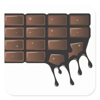 Melting Chocolate Square Sticker
