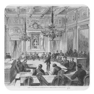 Members of the Commune in session Square Sticker